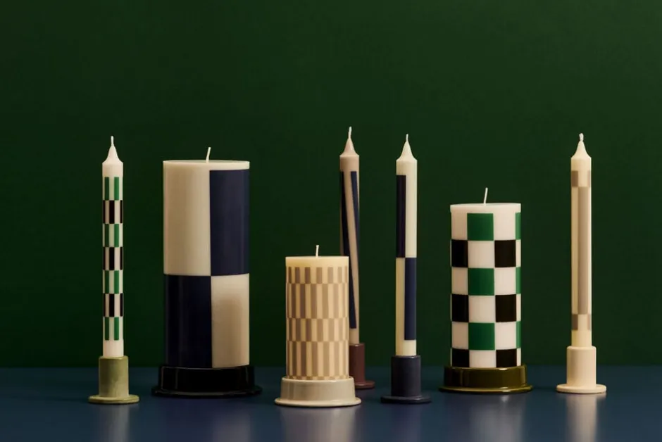 Lys & Lysestager<Hay Column Candle-Small