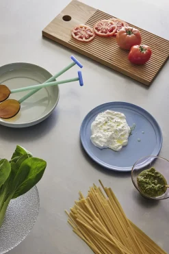Bestik<Hübsch Crave Salatbestik Ravfarve/Lysegrøn/Blå sæt af 2
