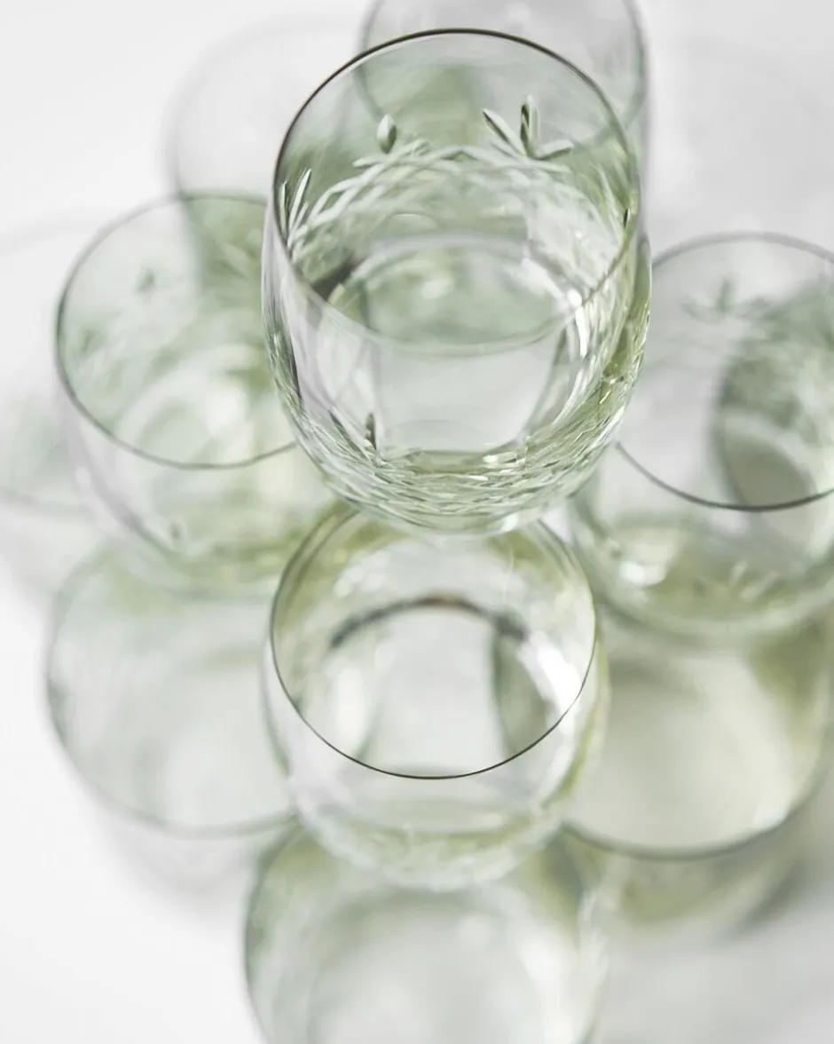 Glas<Frederik Bagger Crispy Emerald Aqua - 2 stk