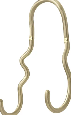 Knager & Knagerækker<Ferm Living Curvature Double Hook - Brass