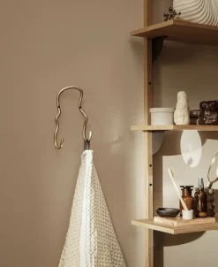 Knager & Knagerækker<Ferm Living Curvature Double Hook - Brass