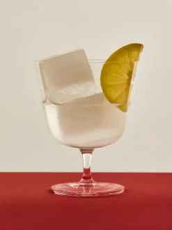 Glas<Hay Curve Stem Glass-Set of 2-Small-Clear
