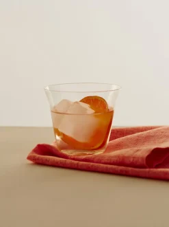 Glas<Hay Curve Tumbler Glass-Set of 2-Small-Clear