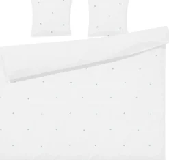 Sengetøj & Lagner<Juna Daisy Sengetøj 200x220 cm hvid/lys blå DK