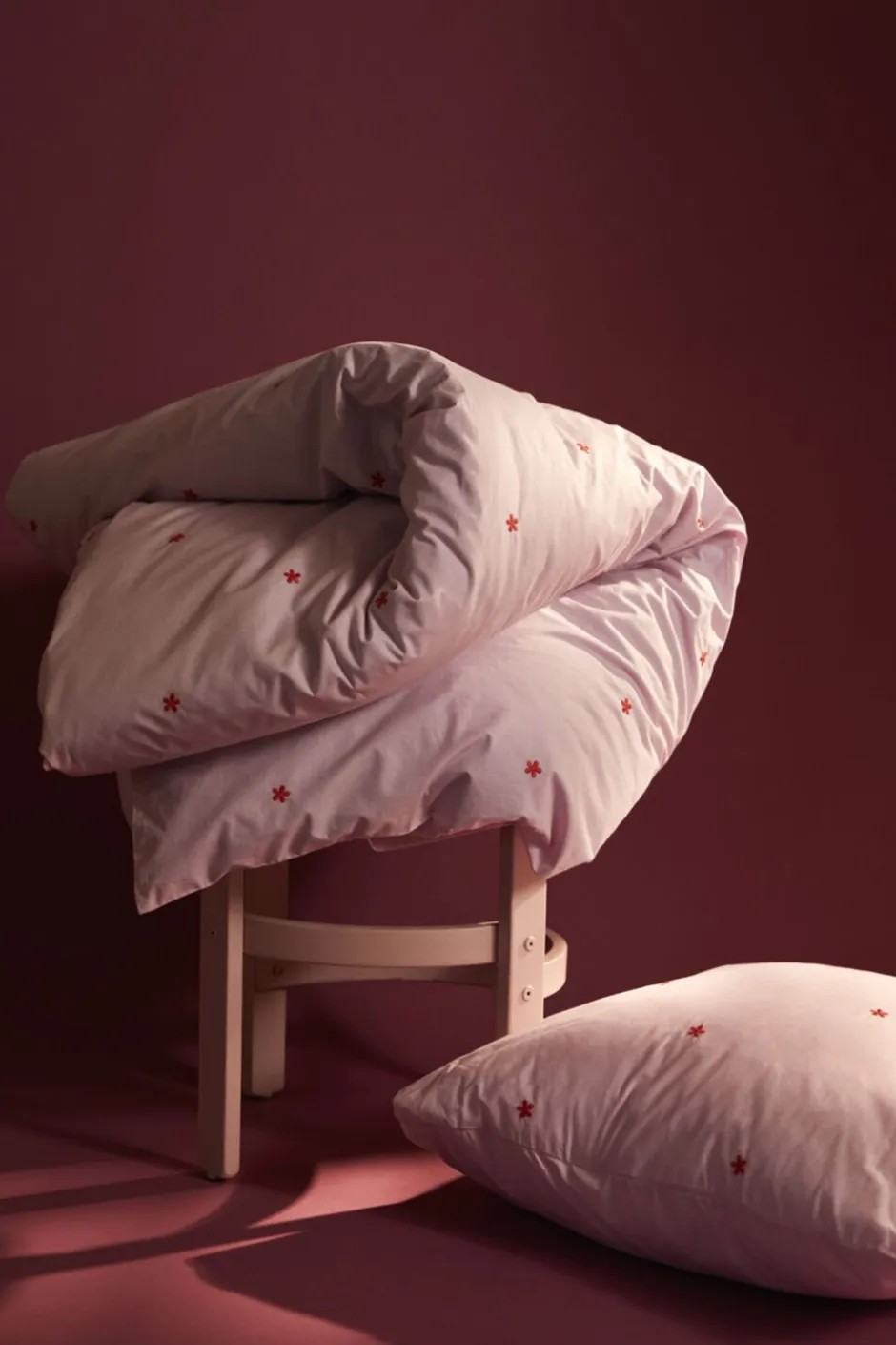 Sengetøj & Lagner<Juna Daisy Sengetøj 200x220 cm pink/rød DK