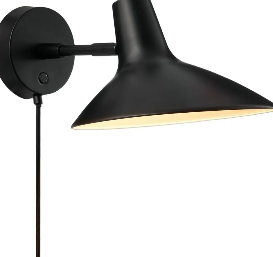 Væglamper<DFTP DARCI SHORT WALL E14 BLACK