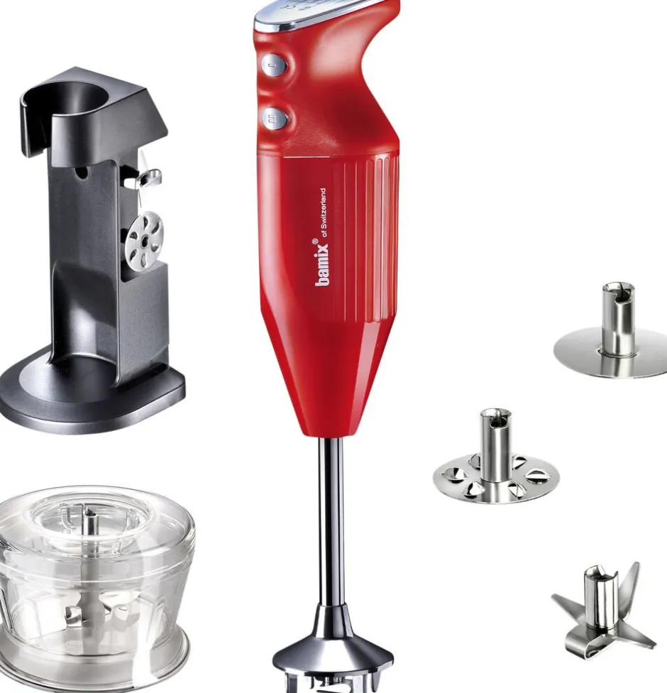 Køkkenmaskiner<Bamix Deluxe Stavblender, 200 Watt Red