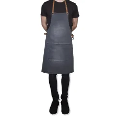 Tekstiler Til Køkkenet<DutchDeluxes Demin forklæde BBQ Style Apron Washed Grey