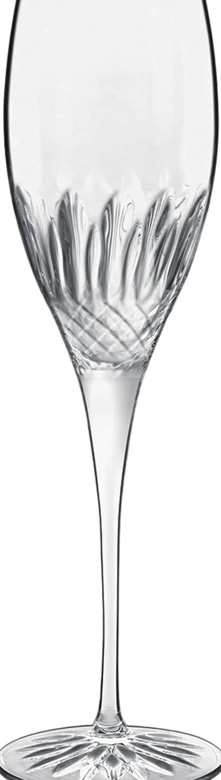 Glas<Luigi Bormioli Diamante 4 stk. champagneglas klar 22 cl Ø7cm H23,