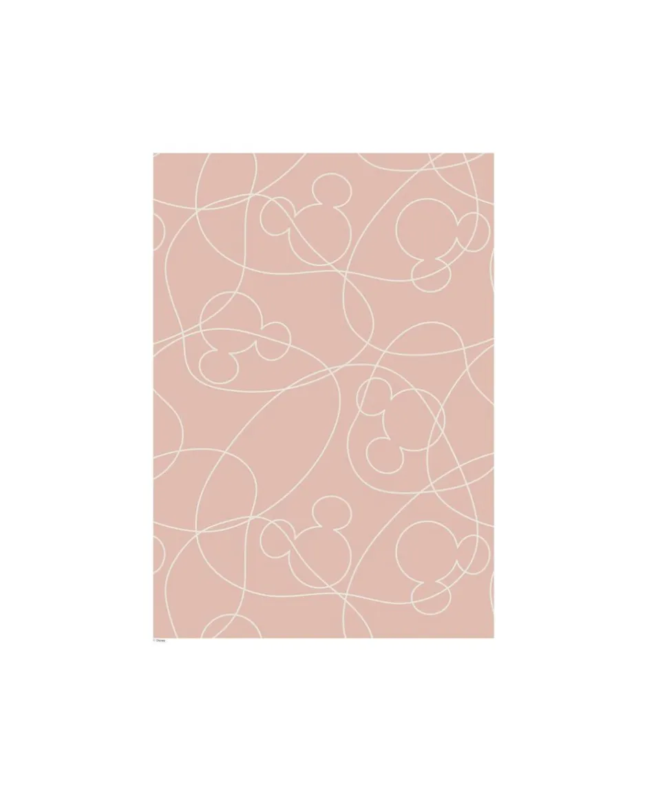 Plakater & Rammer<Poster & Frame Disney - Mickey Mouse Pink & White Outline Flerfarvet