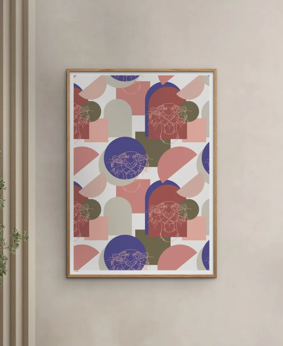 Plakater & Rammer<Poster & Frame Disney Ð The Jungle Book Pink Shere Khan Outline Flerfarvet