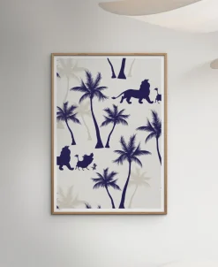 Plakater & Rammer<Poster & Frame Disney Ð The Lion King Blue Palms Flerfarvet