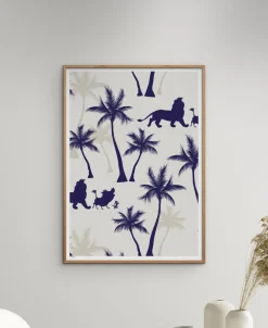 Plakater & Rammer<Poster & Frame Disney Ð The Lion King Blue Palms Flerfarvet