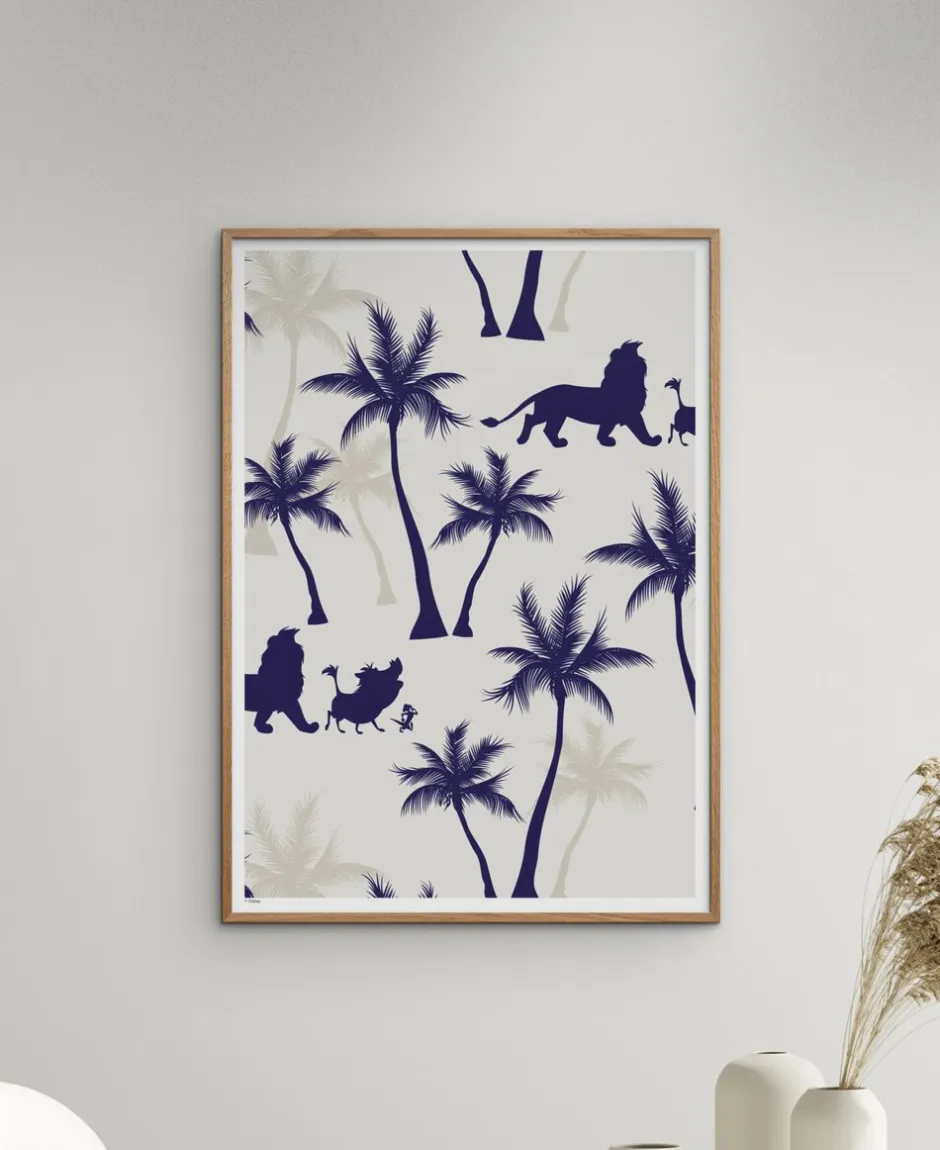 Plakater & Rammer<Poster & Frame Disney Ð The Lion King Blue Palms Flerfarvet