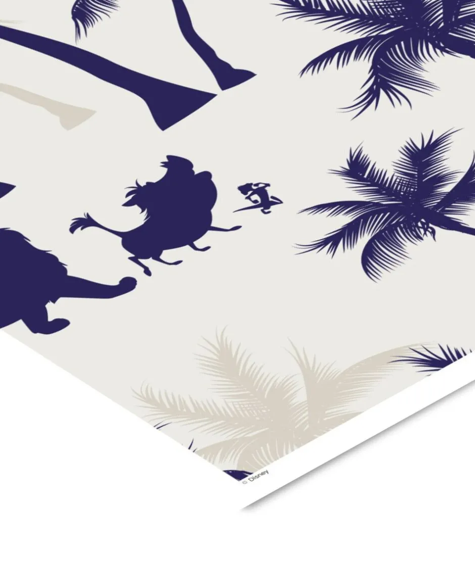 Plakater & Rammer<Poster & Frame Disney Ð The Lion King Blue Palms Flerfarvet