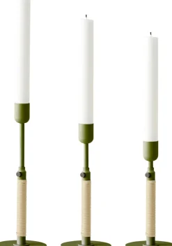 Lys & Lysestager<Audo Copenhagen Duca Candleholder, Olive Green