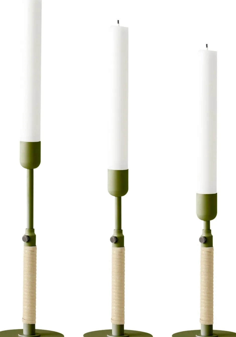 Lys & Lysestager<Audo Copenhagen Duca Candleholder, Olive Green
