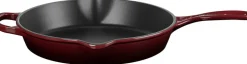Gryder & Pander<Le Creuset Dyb Stegepande i støbejern 26cm Garnet