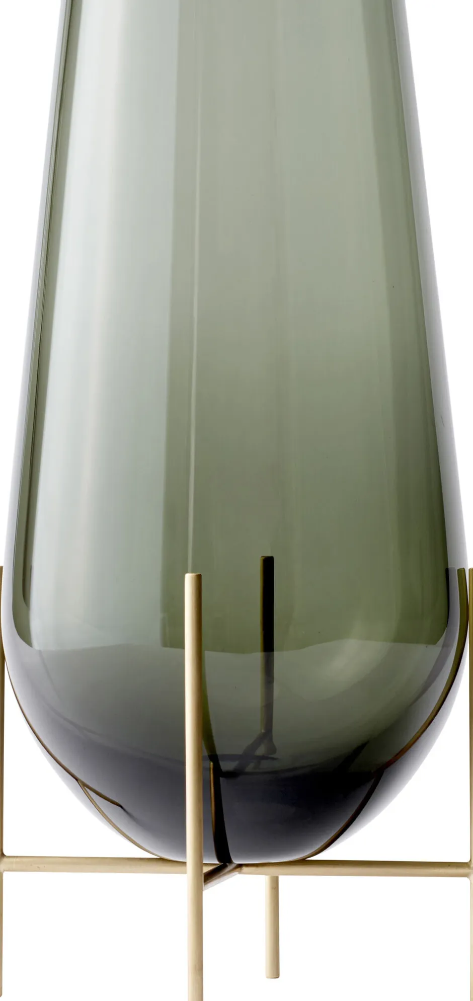 Vaser & Urtepotteskjulere<Audo Copenhagen Echasse Vase, L, Smoke/Brushed Bras