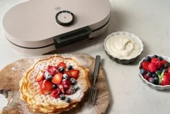 Køkkenmaskiner<OBH Nordica Electa Vaffeljern Dobbelt 2 Vafler Grå