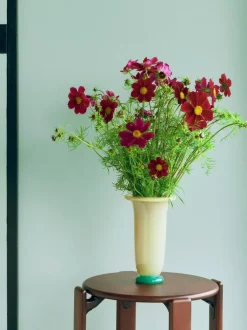 Vaser & Urtepotteskjulere<Hay Empire Vase-Large-Sand with lemon rim, green base