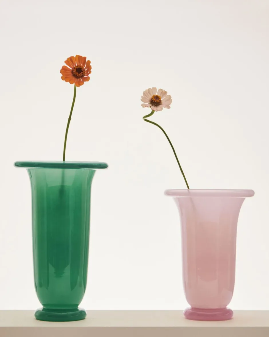 Vaser & Urtepotteskjulere<Hay Empire Vase-Medium-Light pink with pink base