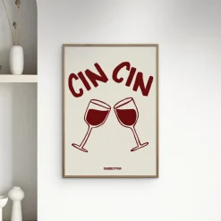 Plakater & Rammer<Poster & Frame Engberg Studio - Cin Cin - Red