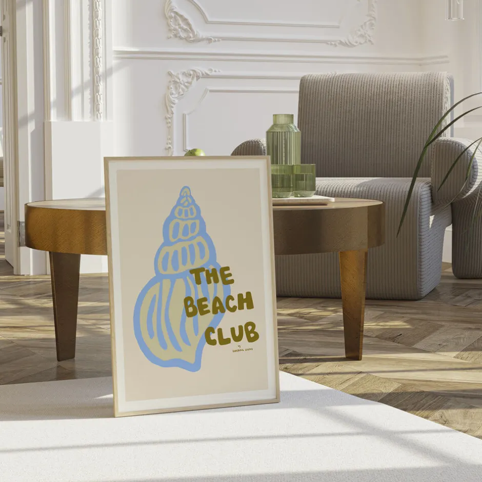 Plakater & Rammer<Poster & Frame Engberg Studio - The Beach Club Flerfarvet