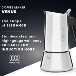 Kaffe & Te<Bialetti Espressokande Venus, 10 kop Stål