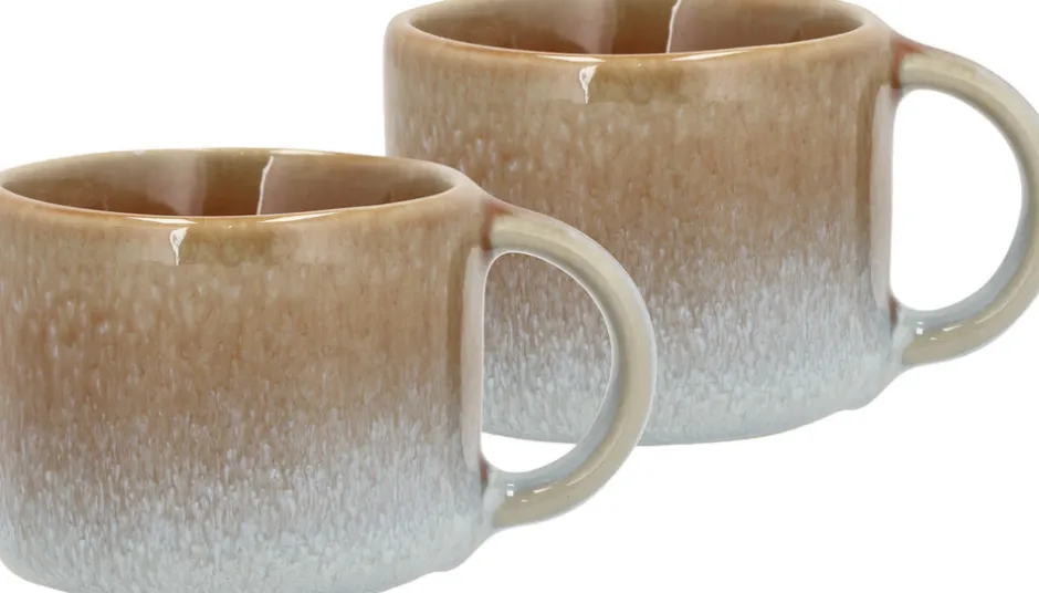 Kopper & Krus<Villa Collection Espressokop Styles 0,08 liter 2 stk. Blå/Amber Stentøj