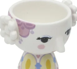 Lys & Lysestager<Bjørn Wiinblad Eva Fyrfadsstage Ø6. 5 cm gul/lavendel 2 stk.