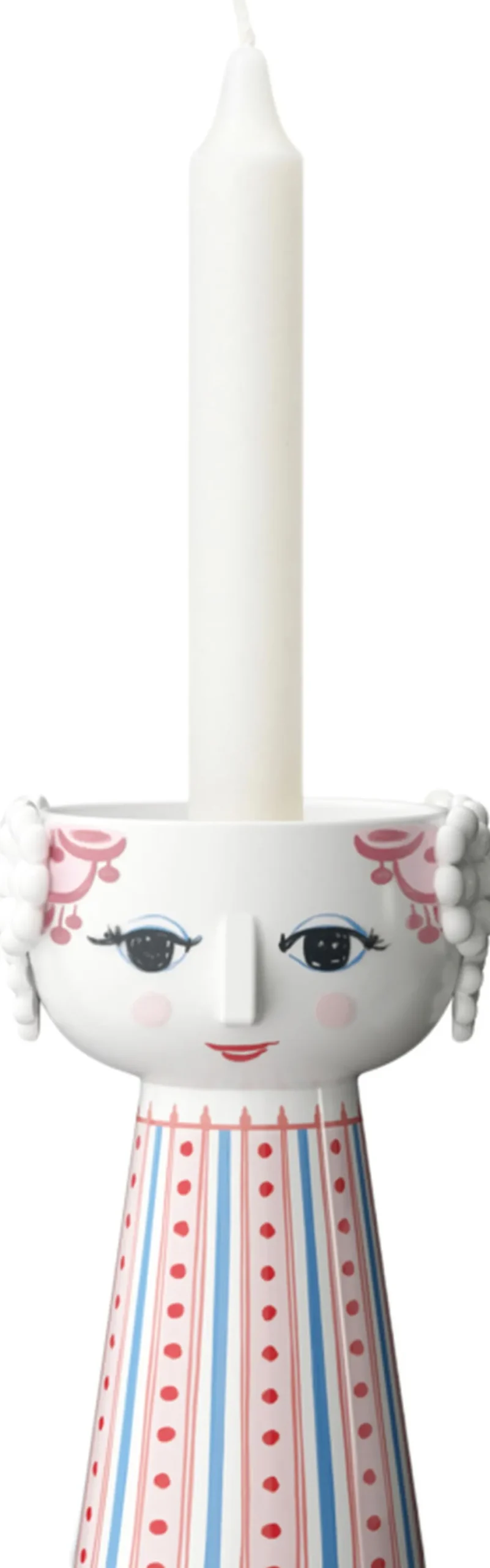 Lys & Lysestager<Bjørn Wiinblad Eva Lysestage H14 cm støvet rød