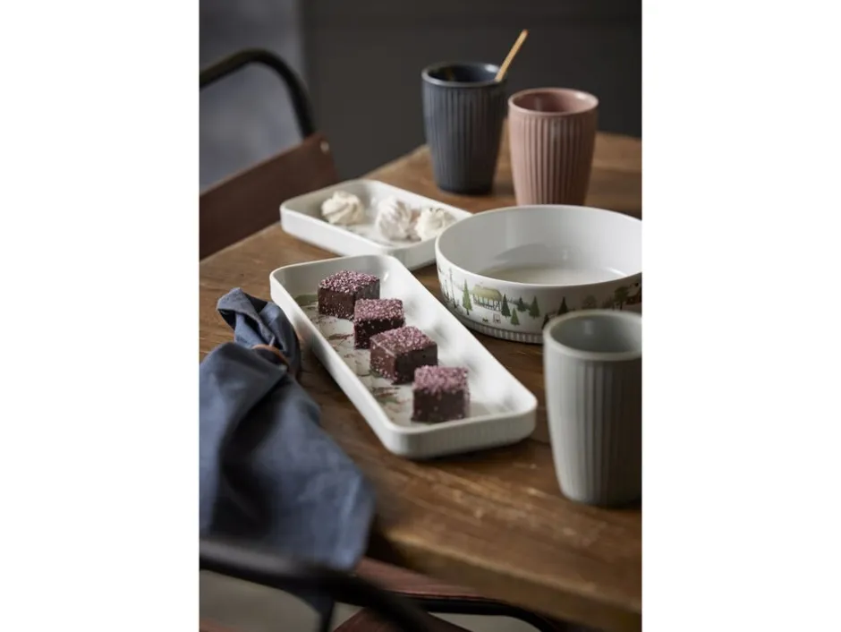 Skåle & Fade<Pillivuyt Fad rektangulært Vinter 36 x 12 cm Hvid Ovnfast porcelæn