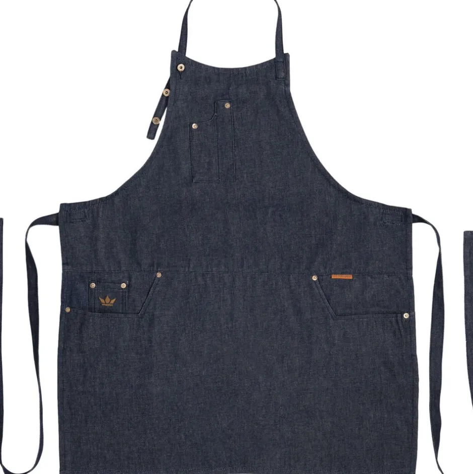 Tekstiler Til Køkkenet<DutchDeluxes Five Pockets Apron , Slim Fit, Denim Brut