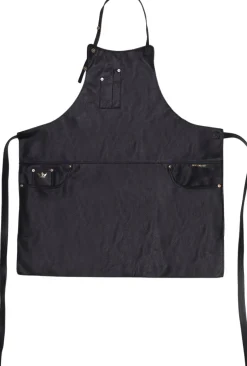 Tekstiler Til Køkkenet<DutchDeluxes Five Pockets Apron, Slim Fit, Full Grain Leather Black