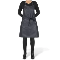 Tekstiler Til Køkkenet<DutchDeluxes Five Pockets Apron, Slim Fit, Full Grain Leather Black