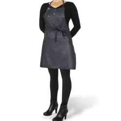 Tekstiler Til Køkkenet<DutchDeluxes Five Pockets Apron, Slim Fit, Full Grain Leather Black