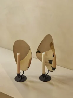 Lys & Lysestager<Audo Copenhagen Flambeau CH, H34 ,Table, Bronzed Br