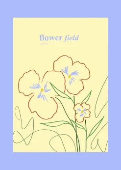 Plakater & Rammer<Poster & Frame Flower Field 01 Blå