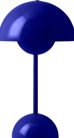 Bordlamper|Trådløse Lamper<&Tradition Flowerpot Portable Lamp VP9, , Magnetic Charger Cobalt blue