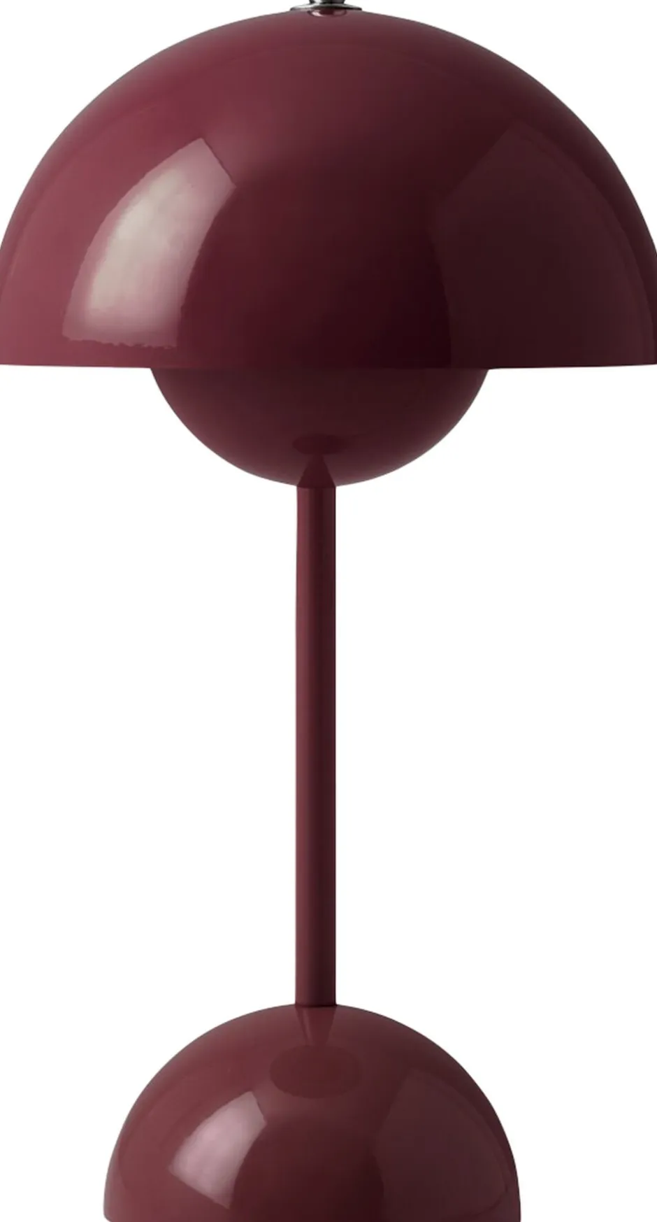 Bordlamper|Trådløse Lamper<&Tradition Flowerpot Portable Lamp VP9, Magnetic Charger Dark plum