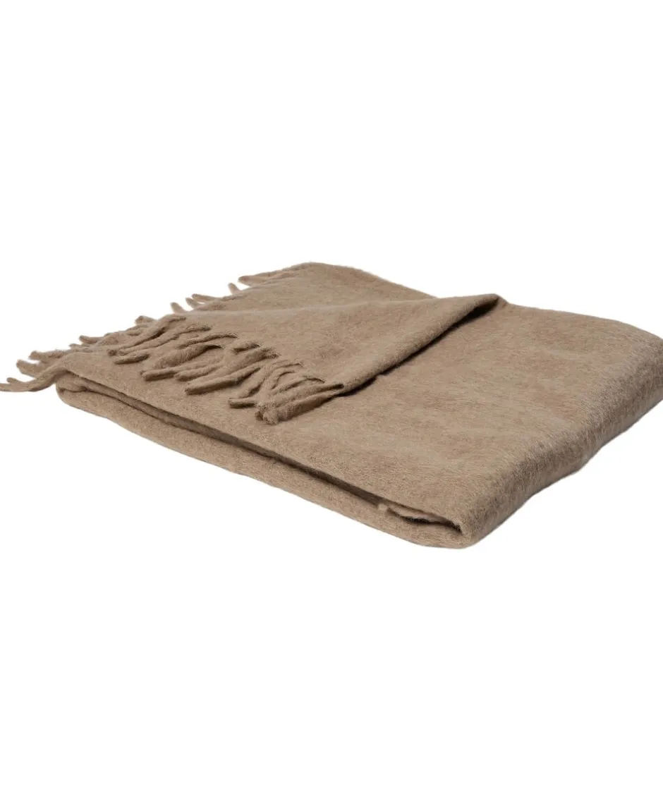 Plaider<Magasin du Nord Collection Fluffy plaid, plain Beige