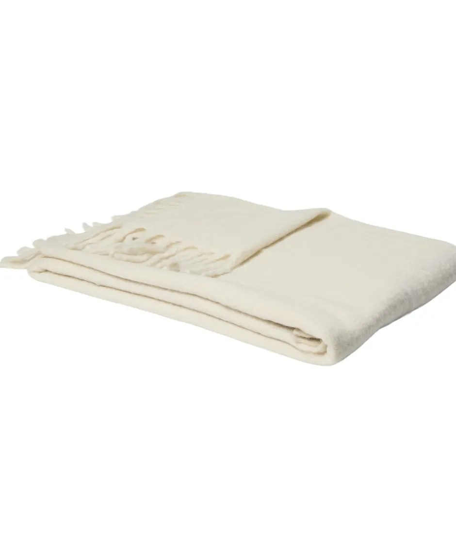 Plaider<Magasin du Nord Collection Fluffy plaid, plain Hvid