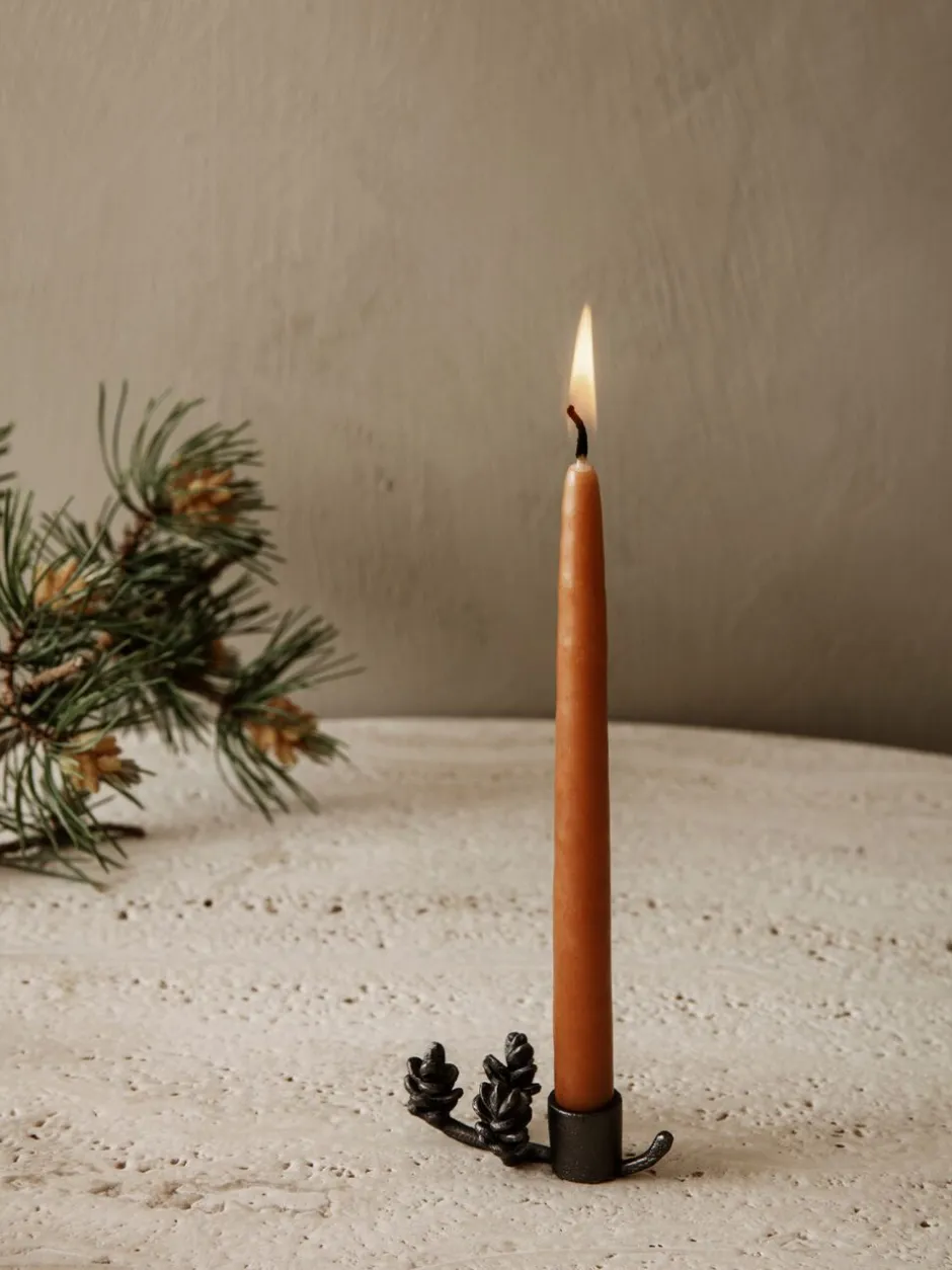 Lys & Lysestager<Ferm Living Forest Candle Holder - Black Brass