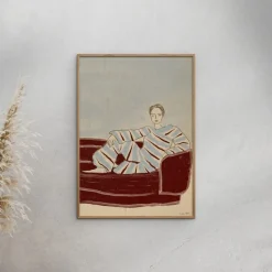Plakater & Rammer<Poster & Frame Form Faktory - Sofa Burgundy Flerfarvet
