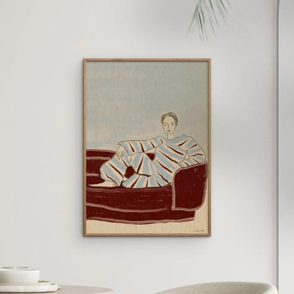Plakater & Rammer<Poster & Frame Form Faktory - Sofa Burgundy Flerfarvet