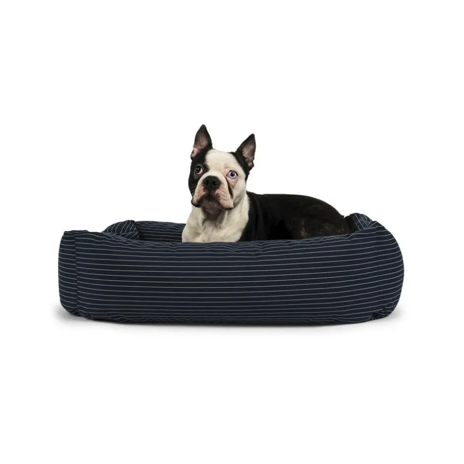 Puder|Til Boligens Kæledyr<Fossflakes Hundeseng Blue pinstripe