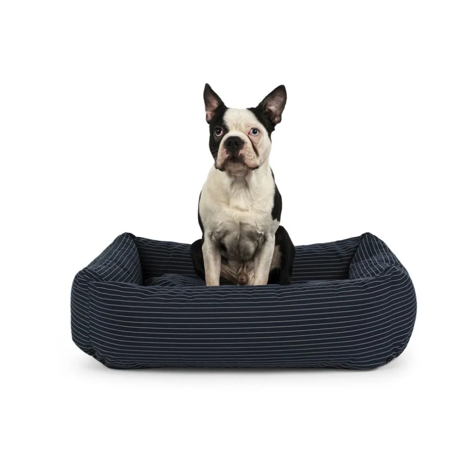 Puder|Til Boligens Kæledyr<Fossflakes Hundeseng Blue pinstripe
