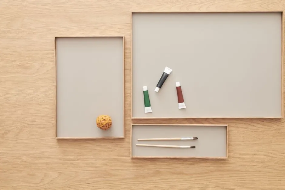 Opbevaring|Tilbehør Til Bordet<GEJST FRAME Tray Small Oak Grey