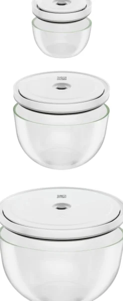 Køkkenmaskiner<Zwilling Fresh & Save BOWLS Vakuum skål sæt S/M/L / 6-dele, Glas, gen